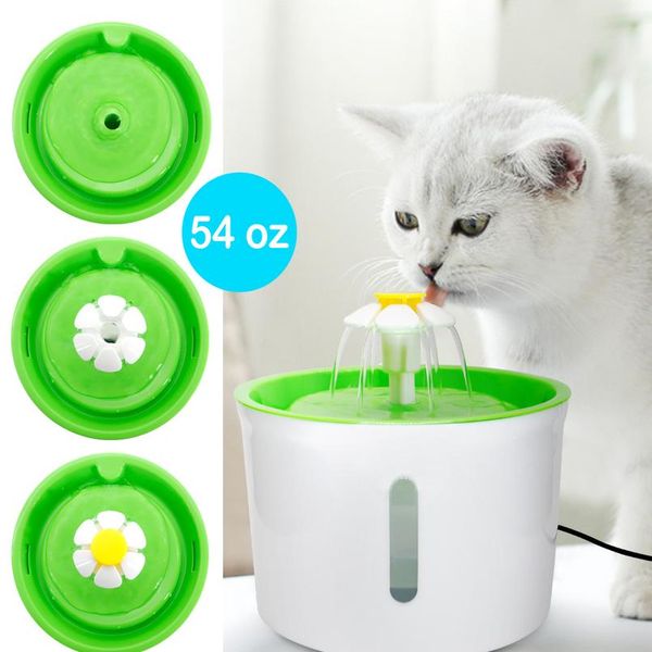 

1.6l matic cat dog water fountain led electric pet drinking feeder bowl usb mute dog cat water dispenser pets drinke wmturo