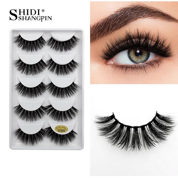 

shidisnangpin 5pairs 3d mink lashes natural volume dramatic mink eyelashes false eyelashes extension maquiagem cilio makeup tool bbylor