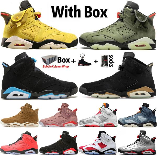 

2021 with box jumpman 6 og 6s mens shoe basketball shoes unc dmp black infrared carmine designer black cat hare men sports sneakers