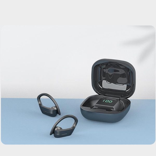 

bth-258 wireless headset bluetooth 5.0 tws sport earphones hifi sound stereo music headphone with mic digital display for phones