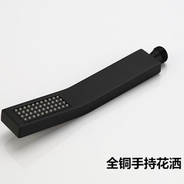 

круглый черный ручной душ ручной душ ванная ванная карта душевая голова частичная согнутая квадратная рука хром черный душ латунь sqcnao