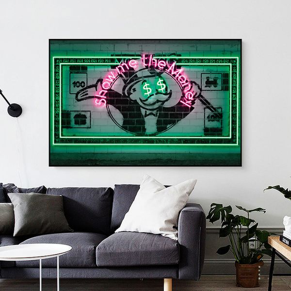 

canvas painting wall posters and prints show me the money hd wall art pictures for living room decoration dining restaurant l home decor