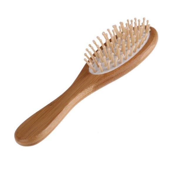 

1pcs natural massage comb hair care and beauty spa massager air beard comb bamboo wooden comb for curly hair vent brush jllylk, Silver