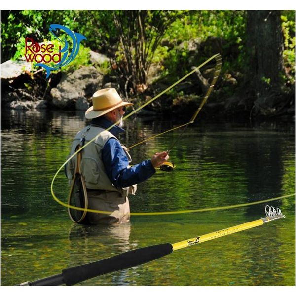 

new portable telescopic fly fishing rod 6'6" #3 traveller mini fly fishing rod fiber glass 5 sec designed in usa made in china