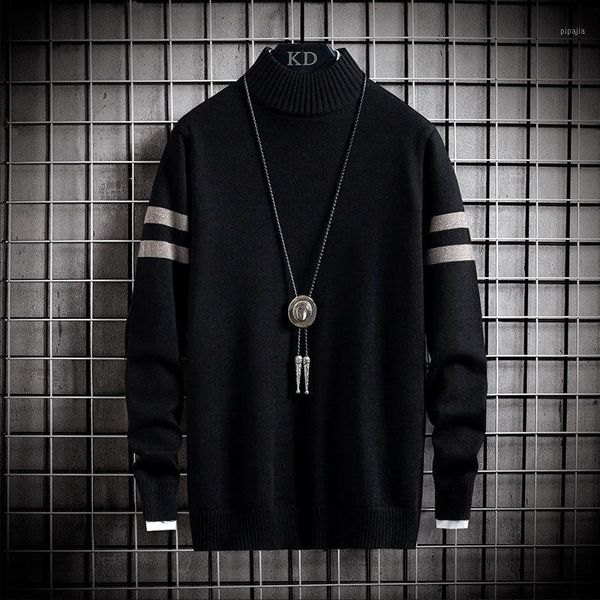 

men's jumpers 2020 new autumu winter fashion mens christmas sweater turtleneck male pullovers men's knitwear1, White;black