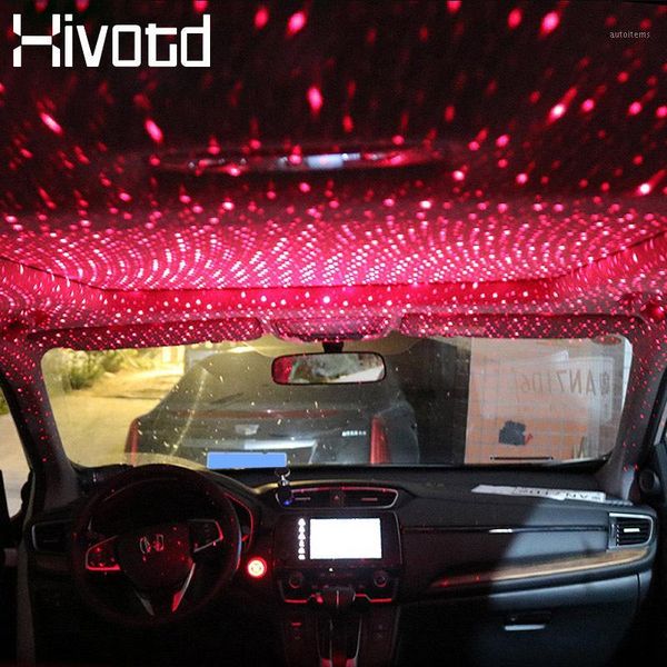 

hivotd universal accessories car starlight lights usb mini led roof decoration projection interior decorative atmosphere lamp1