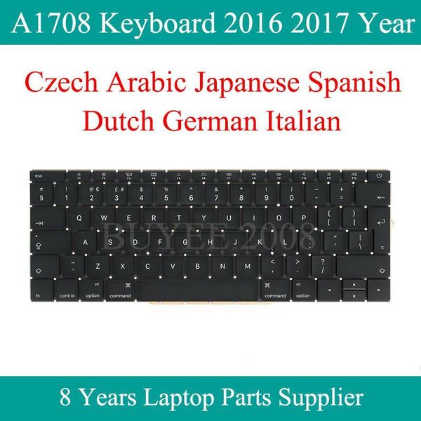 

origianl lapa1708 czech arabic japanese spanish dutch german italian keyboard for pro 13.3" a1708 keyboard 2020 20201