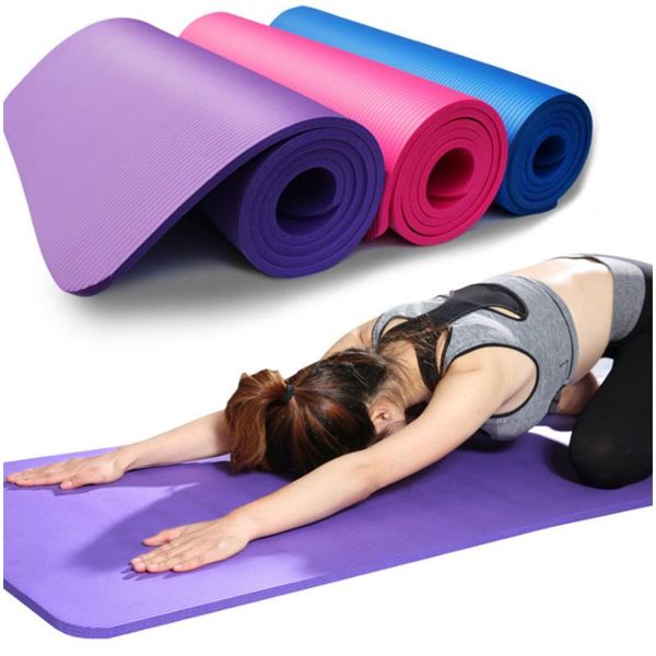 

10mm yoga mats fitness yoga exercise mat pads anti-slip gymnastics mattress sports blanket natural nbr gym equipment x398d
