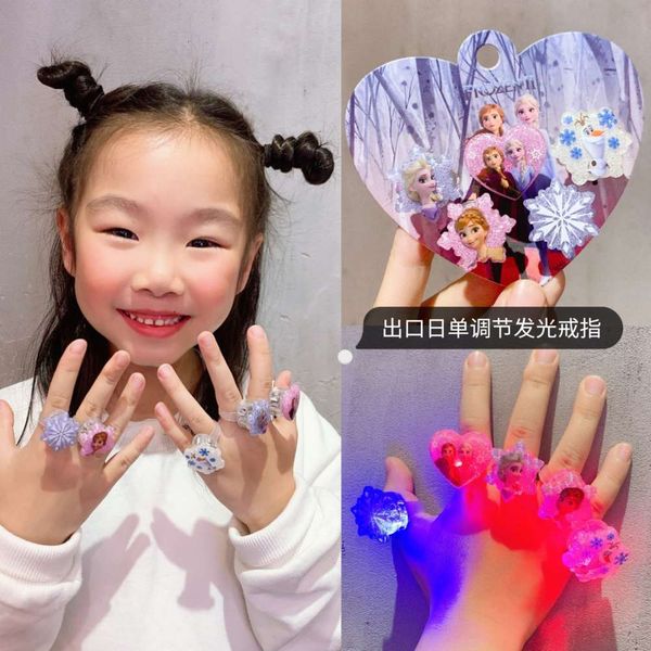 

japane children's snow princs luminous ring set accsori girls' gift, Silver