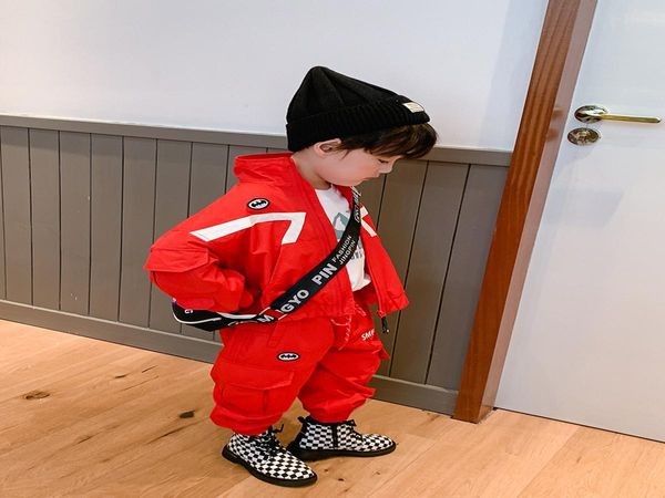 

мальчики осень моды онлайн красный модный костюм 2020 новая осень большие дети корейский повседневная детская одежда wmtcth infant2005, Blue