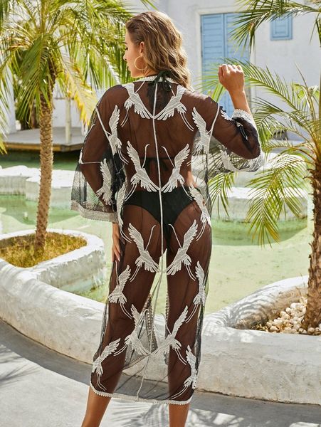 

animal pattern kimono p3x9#, White;black