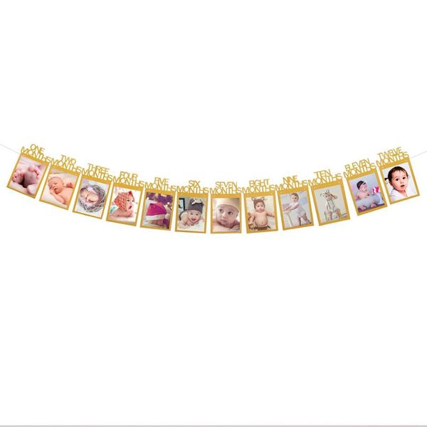

fengrise photo frame баннер первый birthday party decor дети с днем рождения бантинг один год первый день рождения baby shower мальчик девоч