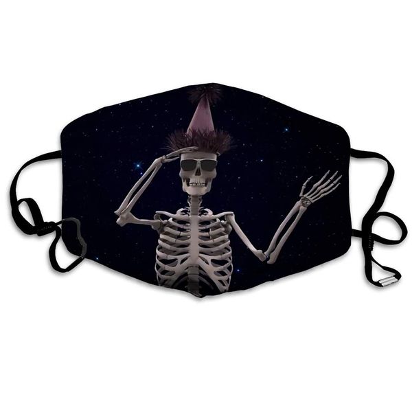 

face mask mouth cover reusable mask party skeleton looking for fun