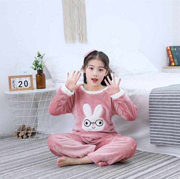 

new for children's pajamas flannel suit boys and girls, Blue;red