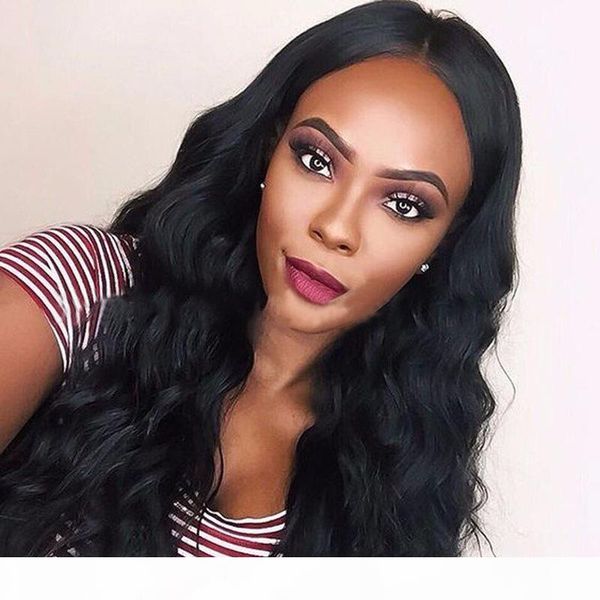 

glueless fake scalp wig natural wave peruvian virgin remy 13x6 frontal lace front human hair fake scalp wigs for african american, Black;brown