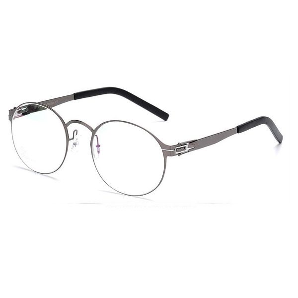 

vintage round glasses frame men women myopia eye glass prescription eyeglasses 2019 korean no screw optical frames eyewear t200428, Silver