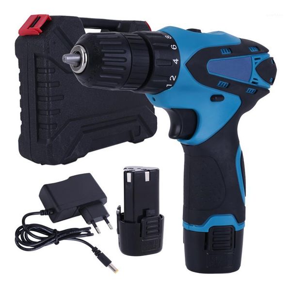 

electric drill 12v rechargeable lithium battery two speed electric cordless drill screwdriver household mini wireless power tool1