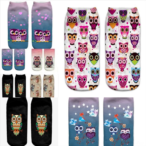 

zrnmo men's colorful socks luxury casual autumn in animal print tube socks cotton owl, Black