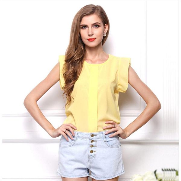 

свободные fahion женская одежда maxi plus blouses lady 2020 ruffles office tee o шеи шифон топы размер рубашки девочки с коротким рукавом, White