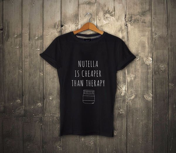 

sport 2019 fashion stranger things t-shirt men summer style nutella is r then therapy t-shirt funny lovers ringer tees