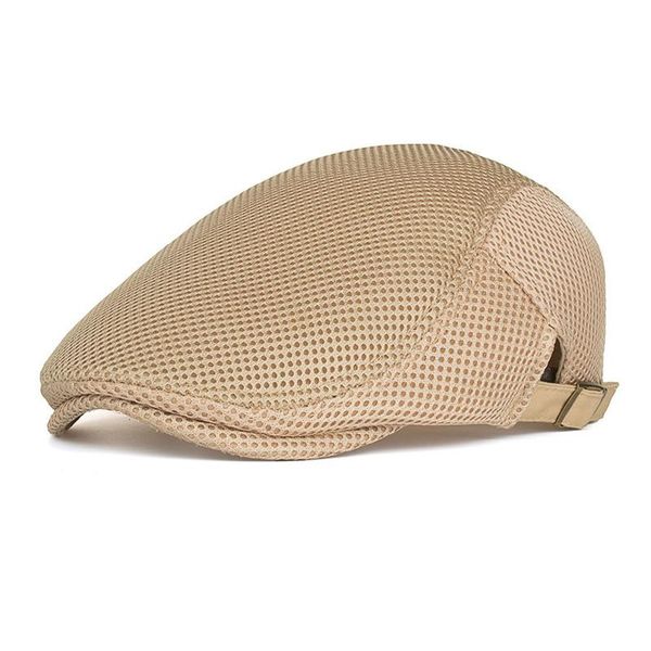

artist summer men women casual beret hat fashion flat cap newsboy style director gatsby hat adjustable breathable mesh caps bl02, Blue;gray