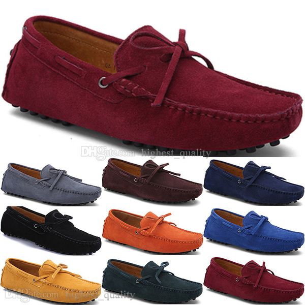 

089 new fashion mens casual shoes leather british style spring couple genuine peas scrub men drive lazy man overshoes outdoor comfortable br, Black