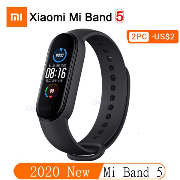 

sports wristband, mi band 4 5, smart watch with amoled color screen, fitns watch, heart rate control and music, original brand