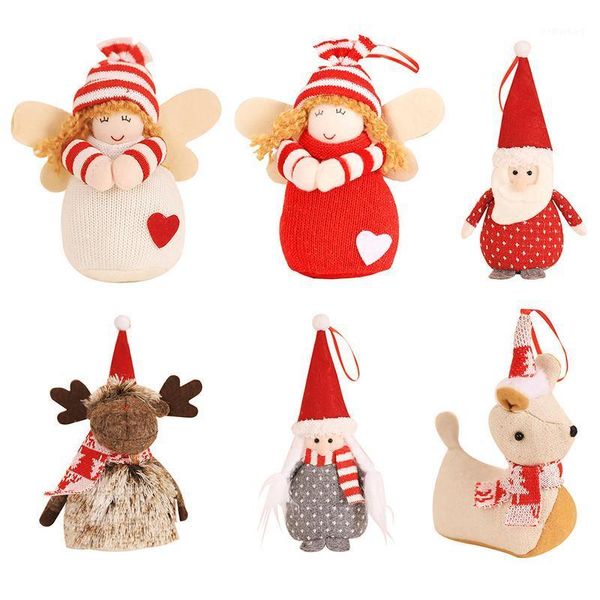 Decorazione per feste Simpatico ciondolo per bambola di angelo di peluche Albero di Natale Ornamenti appesi Anno Regali per bambini Giocattoli Decorazione1