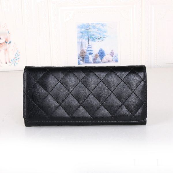 

luxurys designers purse channel women wallet fashion wallet leather pu zipper purse long men wallets, Red;black