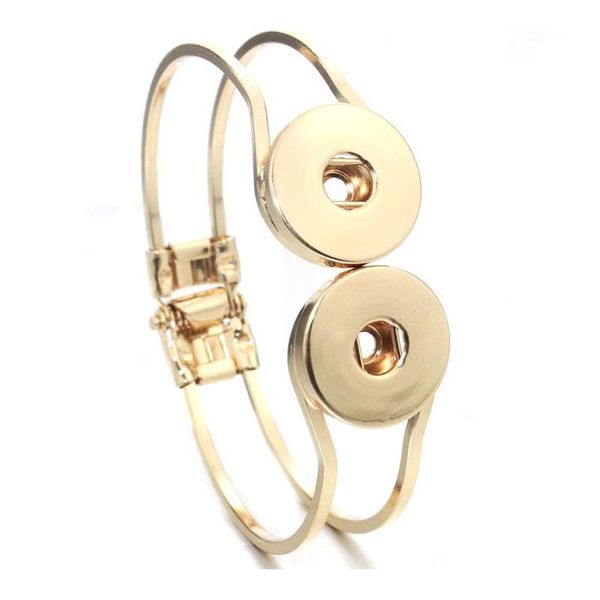 

10 pcs/lot 2017 trendy women bangles bohemian round jewelry bracelets for women bracelet bangle (fit 18mm snapss bbyfae, Golden;silver