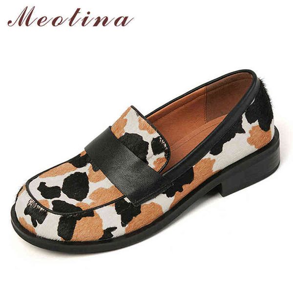 

women's flat shoes round head casual black leopard print 34-38 for 220209