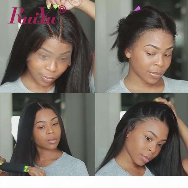 

360 полный шнурок фронтальная парик pre щипковых hairline с ребенком прямые волосы фронта шнурка человеческих волос парики для женщин ruiyu, Black;brown