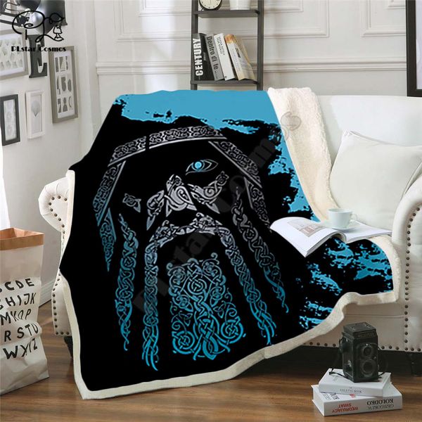 

viking tattoo fleece blanket 3d full printed wearable blanket adults/kids fleece blanket drop shippng style -2