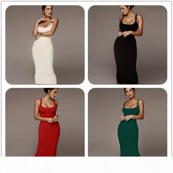 

women luxury bodycon dress female designer clothes solid color spaghetti strap vestidoes dresses, Black;gray