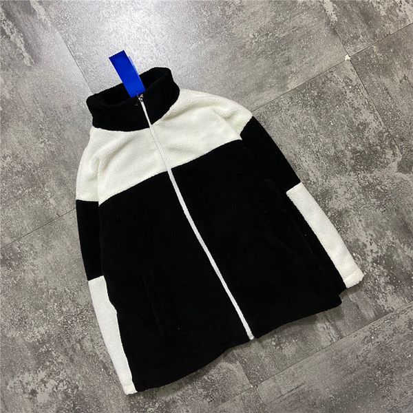 

men's and women's jackets winter lambs wool stand collar classic embroidery zipper cardigan couple jacket warm asain size m-2xl, Black;brown