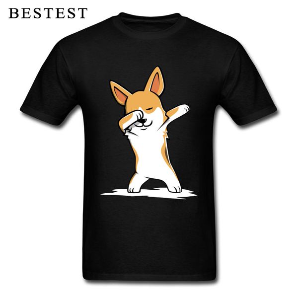

new men t-shirt dabbing corgi funny tshirt male fashionable t shirts sweatshirts hip hop black streetwear xs sport hooded sweatshirt hoodie