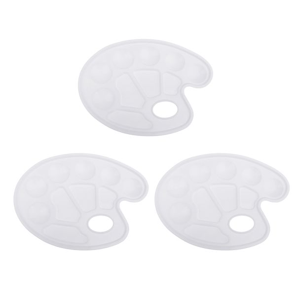 

3 шт круглые пластиковые акриловый цвет art палитра art paint oil drawing tray