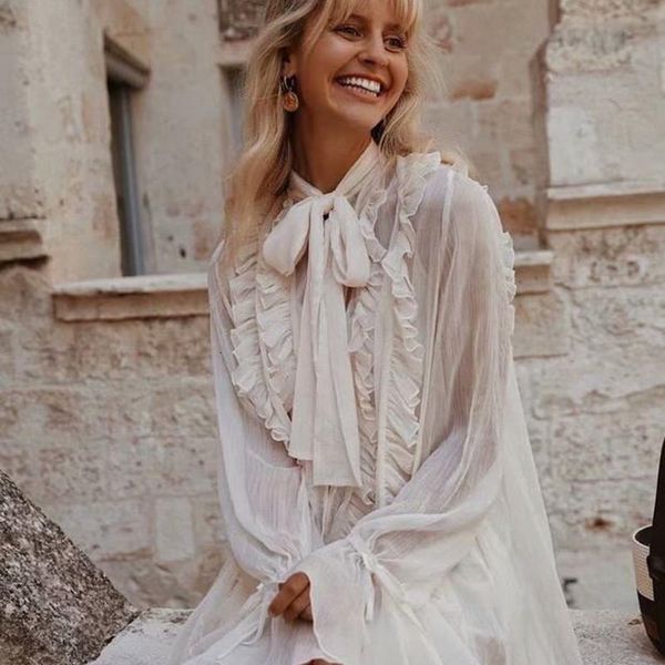 

za 2019 women dress ruffles bow tie chiffon mini dress petal sleeve solid office lady dresses female fashion vestidos, Black;gray