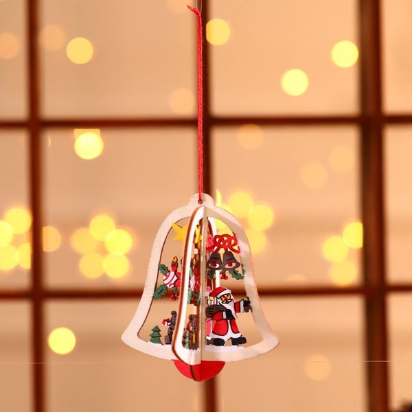 

zbz7h decorations wooden christmas laser hollowed pendant-shaped pendant christmas tree small bell wooden pentagram out pendant gift nhu3k