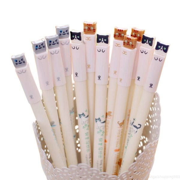 

cat paw jump cat gel roller ball pens with 0.38mm 0.5mm fine point black ink stationery office supplies wj039