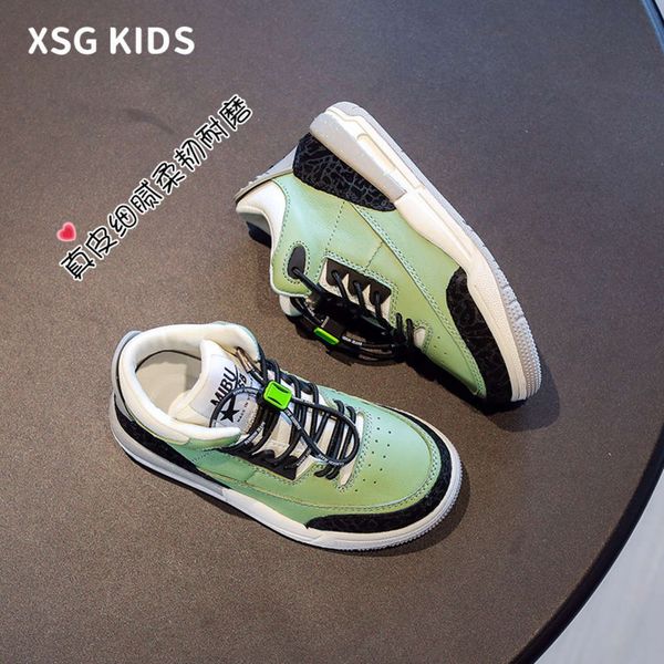 

brand boys' sports fashion 2021 spring new flat bottom wear ristant casual girls' low light children's sho, Black;red