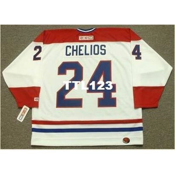 

mens #24 chris chelios montreal canadiens 1990 ccm retro away home hockey jersey or custom any name or number retro jersey, Black