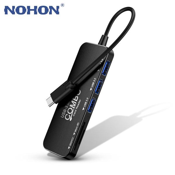 

usb-концентратор c тип c многосегментный usb 3.0 адаптер для huawei splitter high speed ​​4 порта все в одном щелевой считыватель pd щелевой