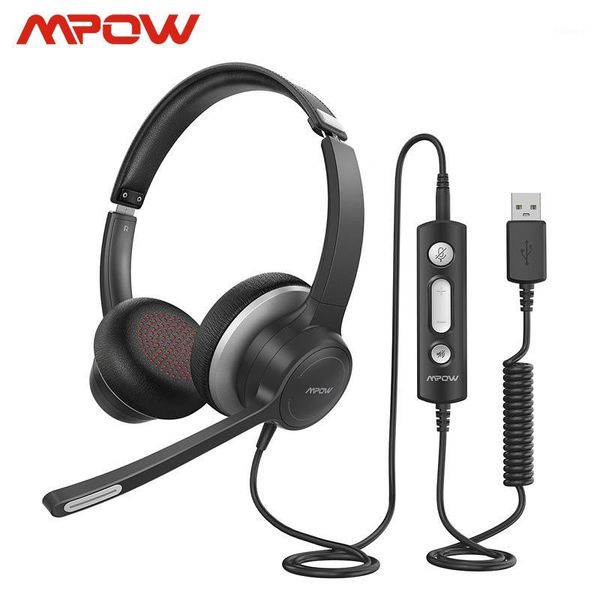 

mpow 328/hc6 lighhtweight usb headset/ 3.5mm computer headset with microphone in-line control for call center skype pc cellphone1