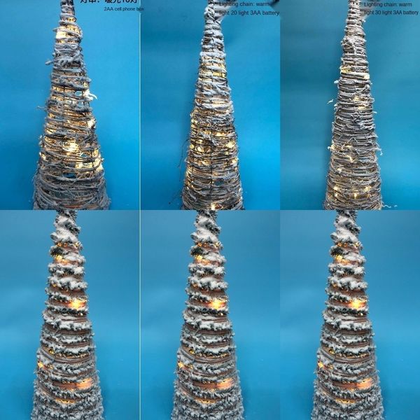 

ledns christmas decoration cone vine snow christmas scene scene led cone tree cylinder earthy window decorative ueavn