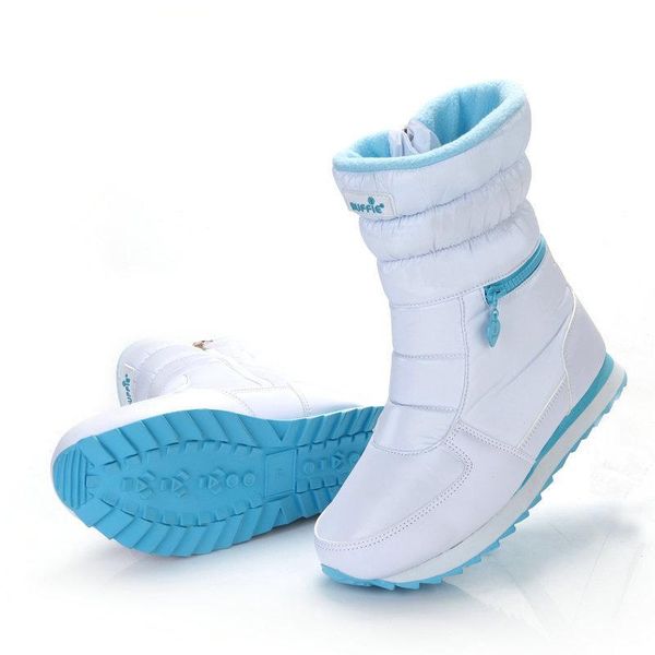 

ltarta 2020 women platfrom warm thick heels snow boots blue boots snowflake snow flat bottom non-slip shoes jsh-m025, Black