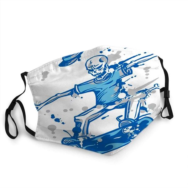 

mouth cover face mask skeleton skater