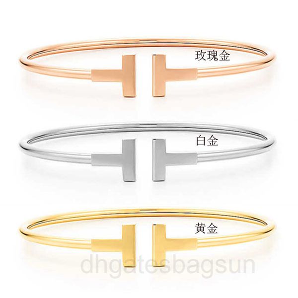 

brand sterling silver letter band diamond bracelet high carbon jewelry, Black