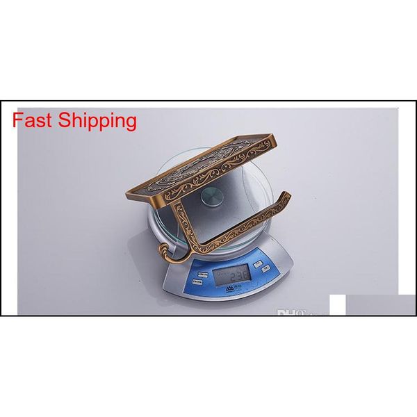 

european style antique bathroom phone shelf carved surface roller paper holder aluminium toilet paper holder qylovn bdesports
