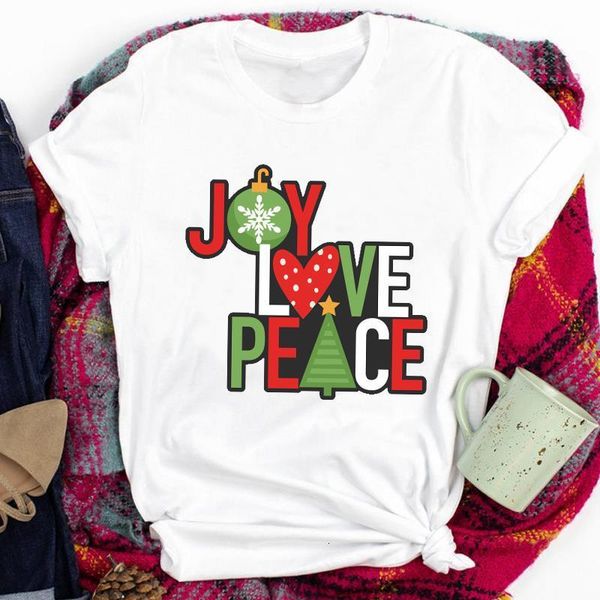 

women lady letters love girl trend fashion winter holiday merry christmas print tshirt clothes graphic female t tee t-shirt, White